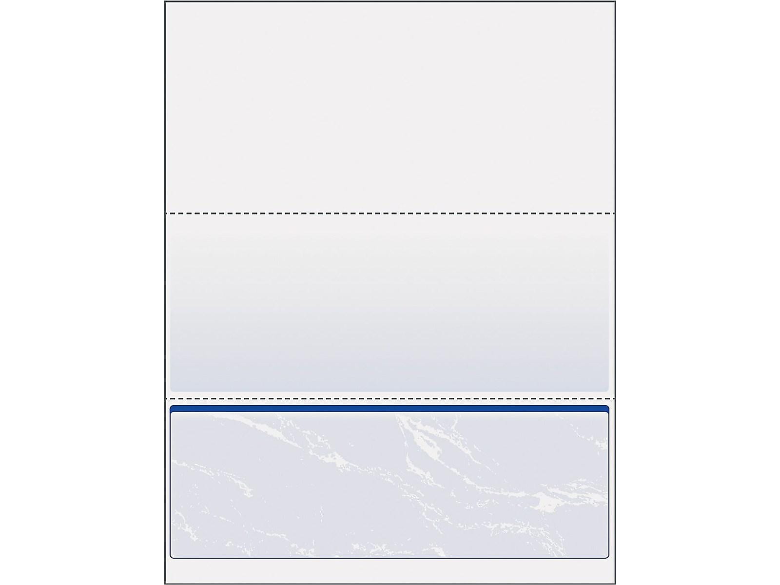 Paris DocuGard Standard 8.5" x 11" Security Check On Bottom, 24 lbs., Blue, 500 Sheets/Ream (PRB04517)