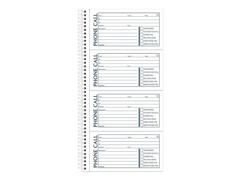 Adams Phone Message Pad, 5.5" x 11", Ruled, White/Canary, 100 Sheets/Pad (SC1154D)