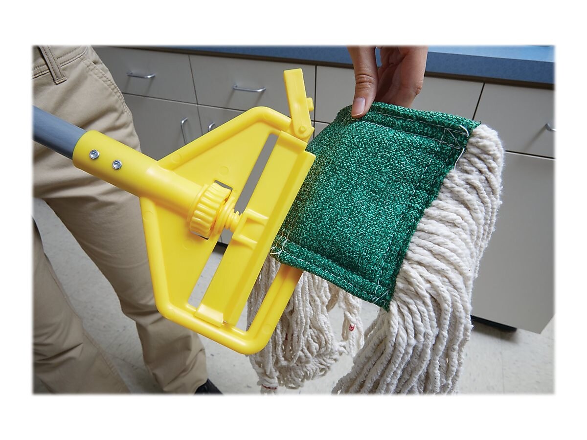 Rubbermaid Invader 60" Fiberglass Wet Mop Handle, Gray/Yellow (FGH14600GY00)