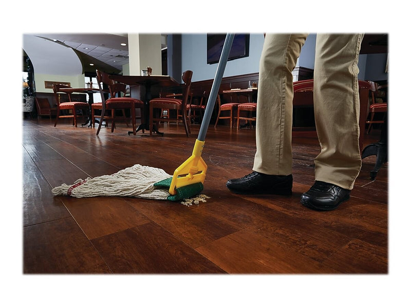Rubbermaid Invader 60" Fiberglass Wet Mop Handle, Gray/Yellow (FGH14600GY00)