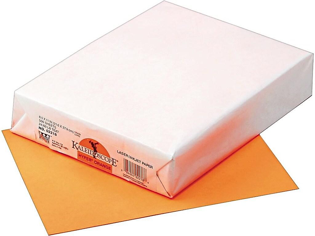 Pacon Multi-Purpose Paper, 8.5"W x 11"L, Hyper Orange, 500/Ream (102218)