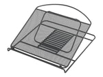 Safco Onyx 12.25" x 12.25" Steel Mesh Adjustable Laptop Stand, Black (2161BL)