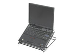 Safco Onyx 12.25" x 12.25" Steel Mesh Adjustable Laptop Stand, Black (2161BL)