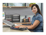 Safco Onyx 12.25" x 12.25" Steel Mesh Adjustable Laptop Stand, Black (2161BL)