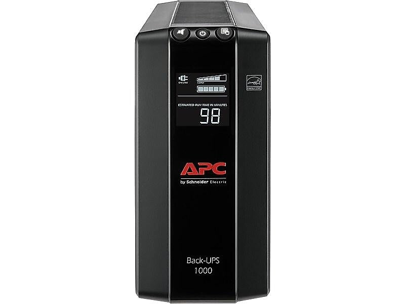 APC Back-UPS Pro Compact Tower AVR LCD 1000VA 8-Outlet UPS, Black (BX1000M)