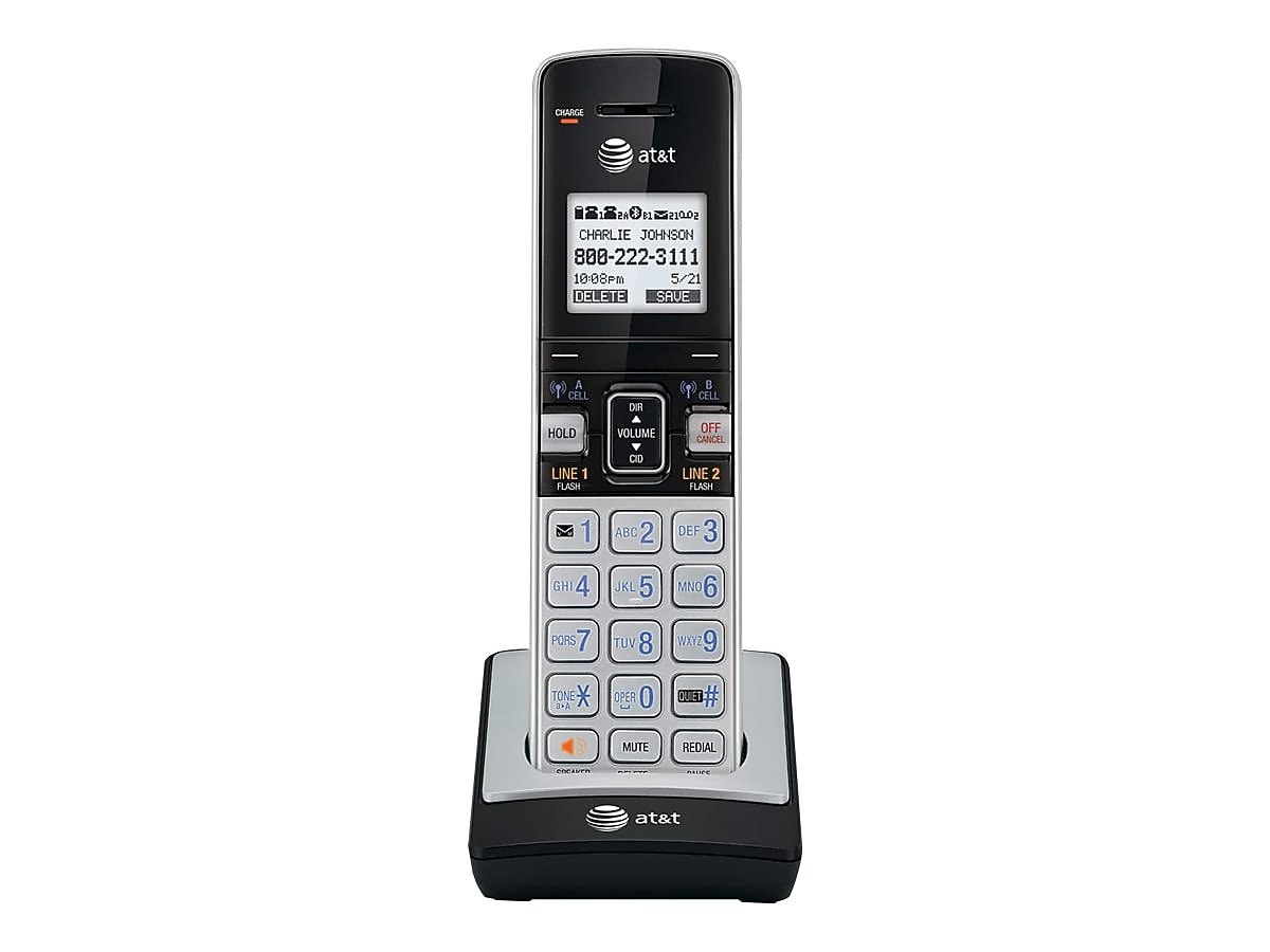 AT&T Cordless Telephone, Silver/Black (TL86003)
