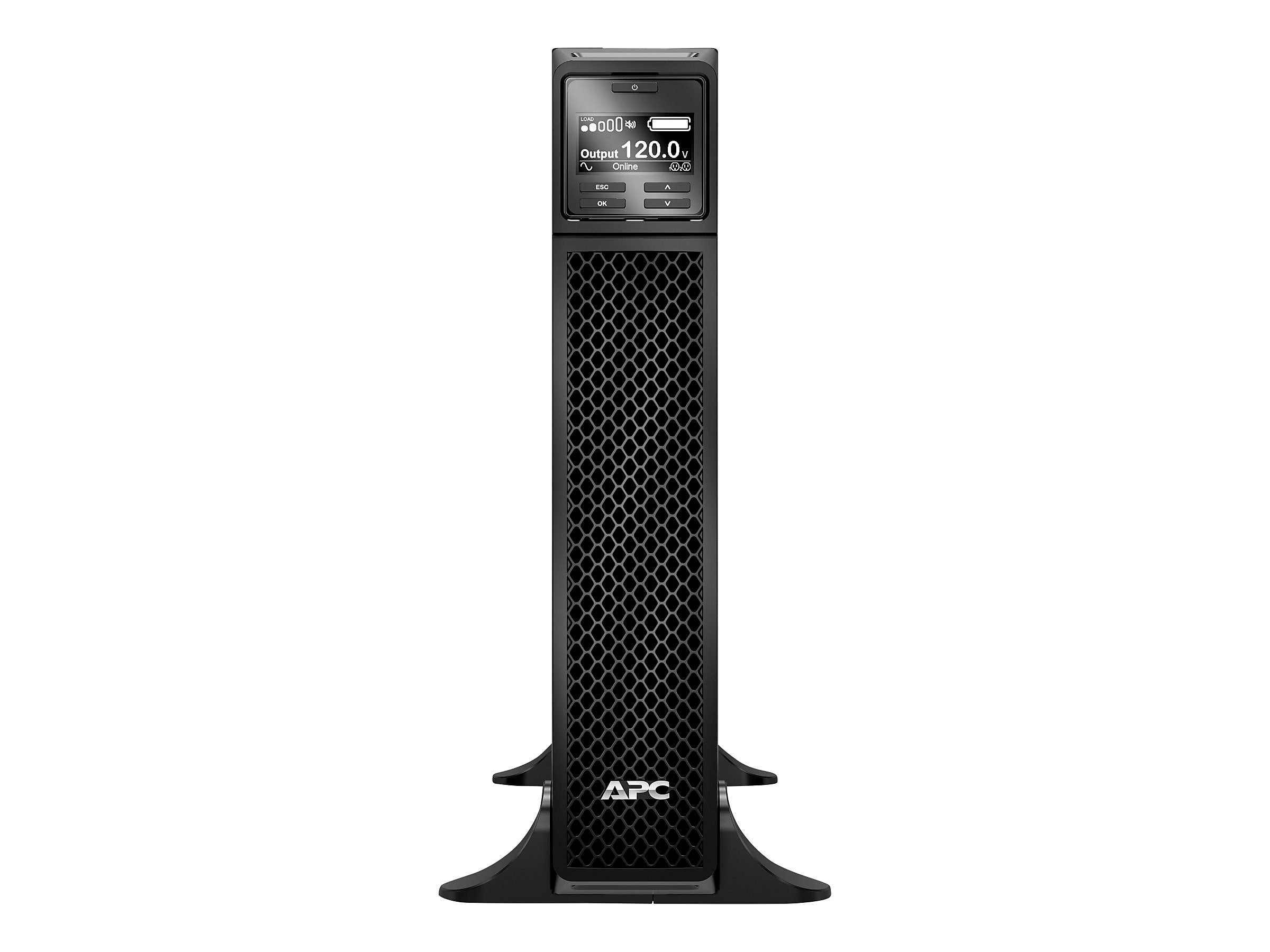 APC Smart-UPS SRT Rack/Tower Battery Backup & Surge Protector w/ USB, 7 Outlets (SRT2200XLA)