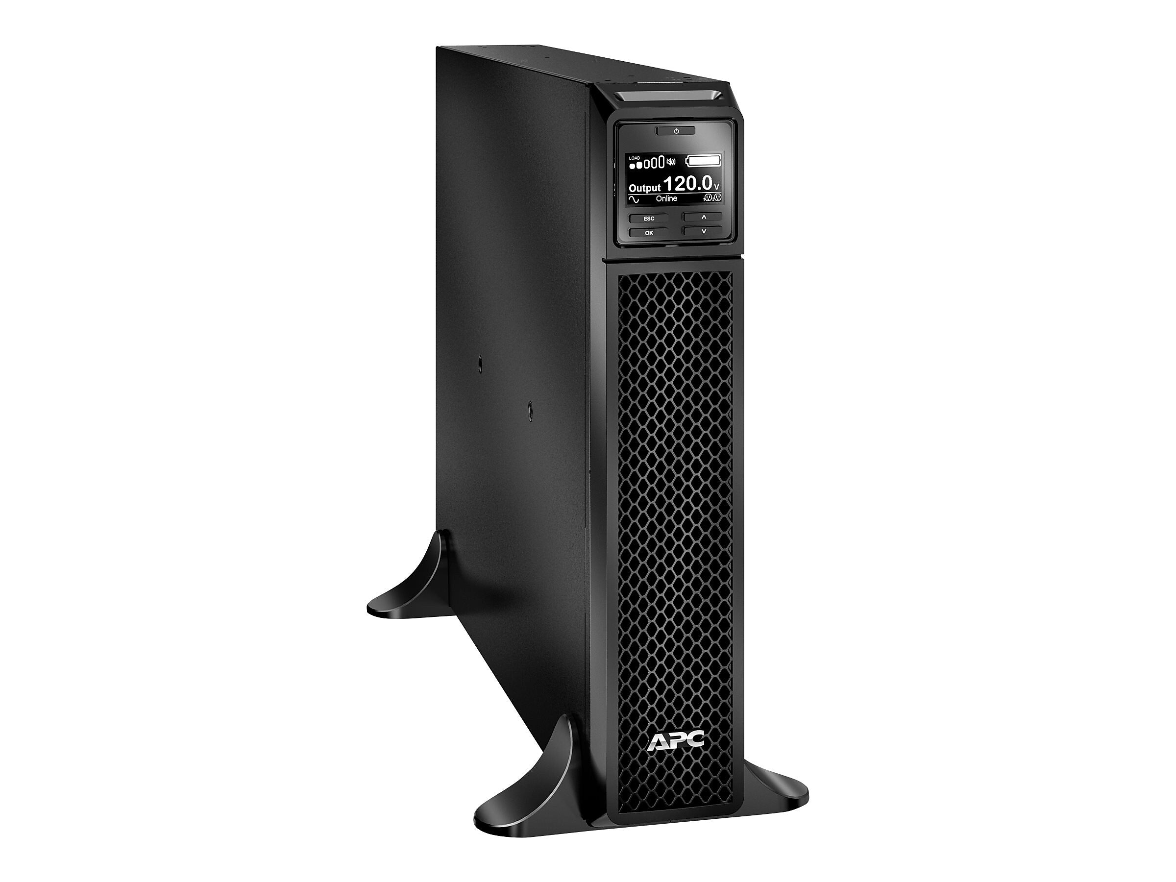 APC Smart-UPS SRT Rack/Tower Battery Backup & Surge Protector w/ USB, 7 Outlets (SRT2200XLA)