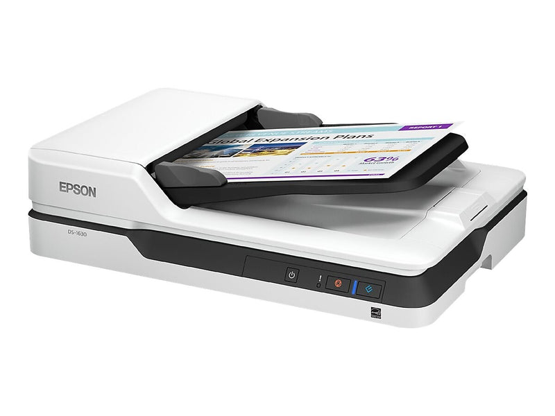 Epson DS-1630 B11B239201 Desktop Scanner, Black/White