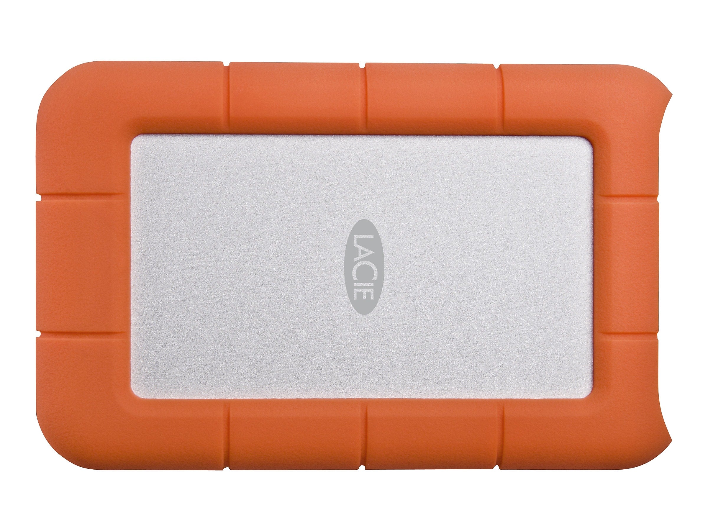 LaCie Rugged 2TB External Hard Drive Portable HDD USB-C USB 3.0 Drop Shock Resistant for Mac and PC, Orange (STFR2000800)
