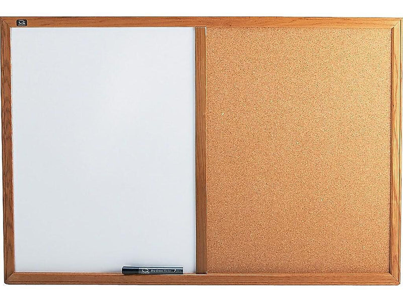 Quartet Standard Cork & Dry Erase Whiteboard, 3' x 2' (S553)