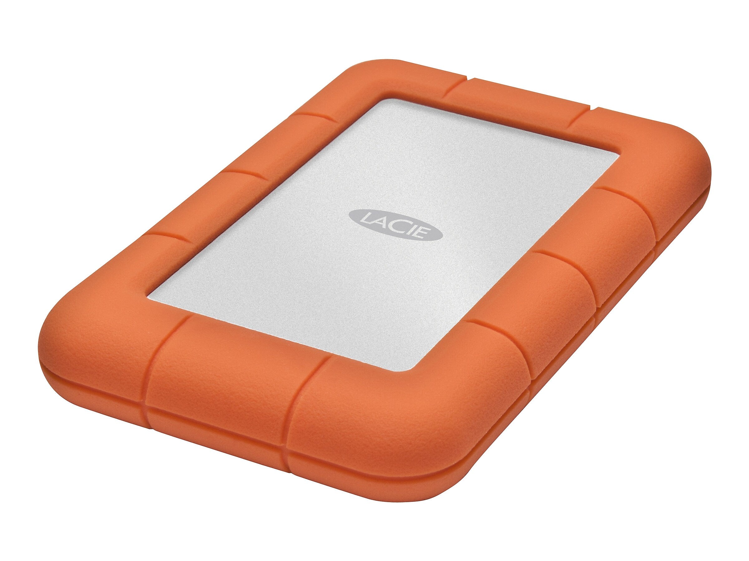 LaCie Rugged Mini 2TB USB 3.0 External Hard Drive, Orange/Silver (LAC9000298)