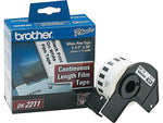 Brother DK-2211 Medium Width Continuous Film Labels, 1-1/10" x 50', Black on White (DK-2211)