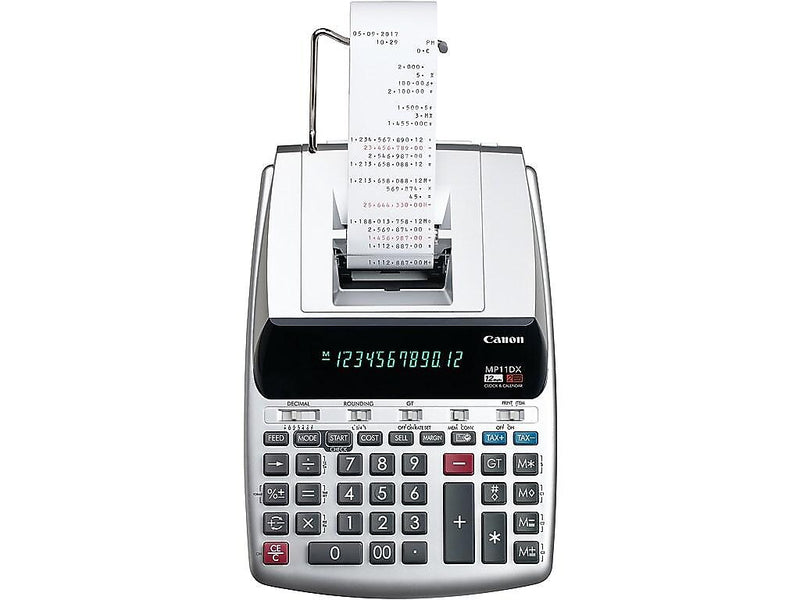 Canon (MP11DX-2) 12-Digit Desktop Calculator, Silver