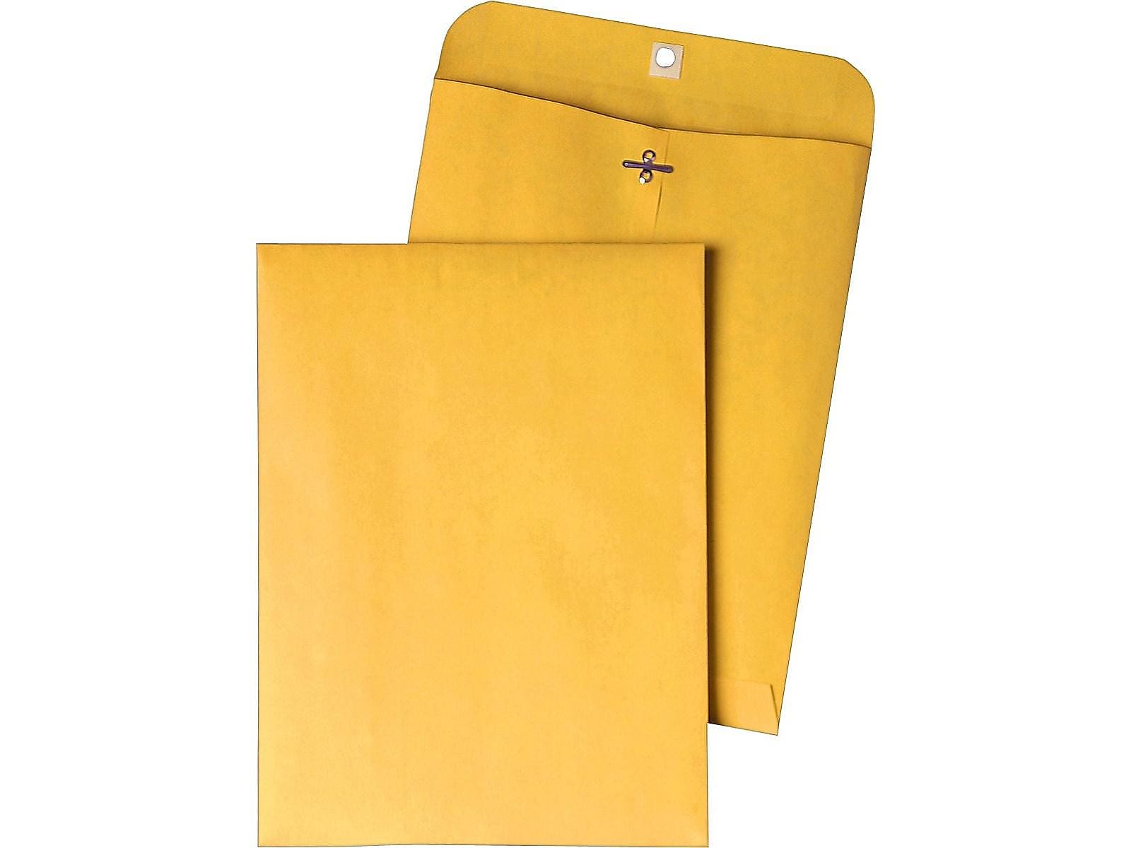 Quality Park Clasp & Moistenable Glue Kraft Catalog Envelopes, 11.5" x 14.5", Kraft, 100/Box (QUA37805)