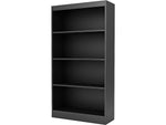 South Shore Axess 4-Shelf Bookcase, Pure Black (7270767)
