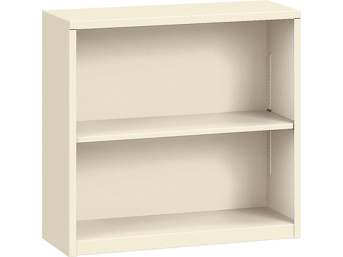 HON Brigade HS30ABC 2-Shelf Steel Bookcase, 29"H x 34.5"W x 12.64"D, Putty (S30ABCL)