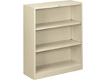 HON Brigade 3-Shelf 41"H Bookcase, Putty Steel(HS42ABCL)