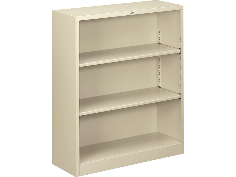 HON Brigade 3-Shelf 41"H Bookcase, Putty Steel(HS42ABCL)