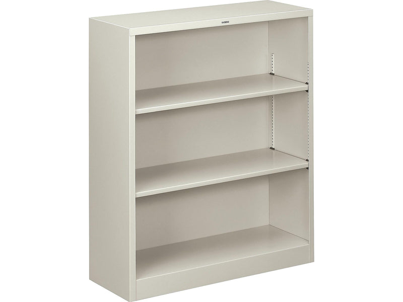 HON Brigade 3-Shelf 41"H Bookcase, Light Gray Steel(HS42ABCQ)
