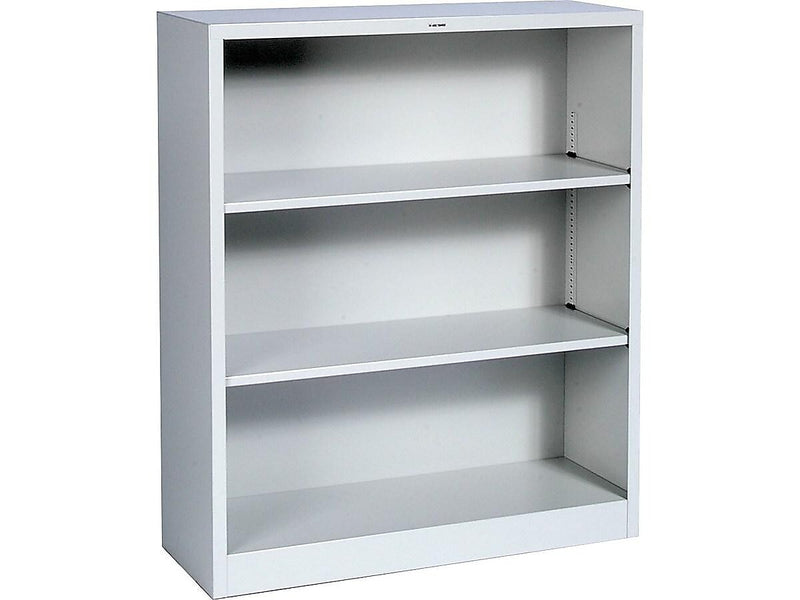 HON Brigade 3-Shelf 41"H Bookcase, Light Gray Steel(HS42ABCQ)