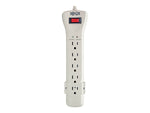 Tripp Lite Protect It! 7-Outlet Surge Protector, 7' Cord, Light Gray (TRPSUPER7)