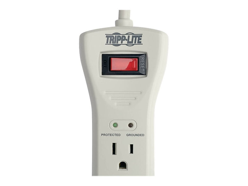 Tripp Lite Protect It! 7-Outlet Surge Protector, 7' Cord, Light Gray (TRPSUPER7)