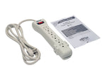 Tripp Lite Protect It! 7-Outlet Surge Protector, 7' Cord, Light Gray (TRPSUPER7)
