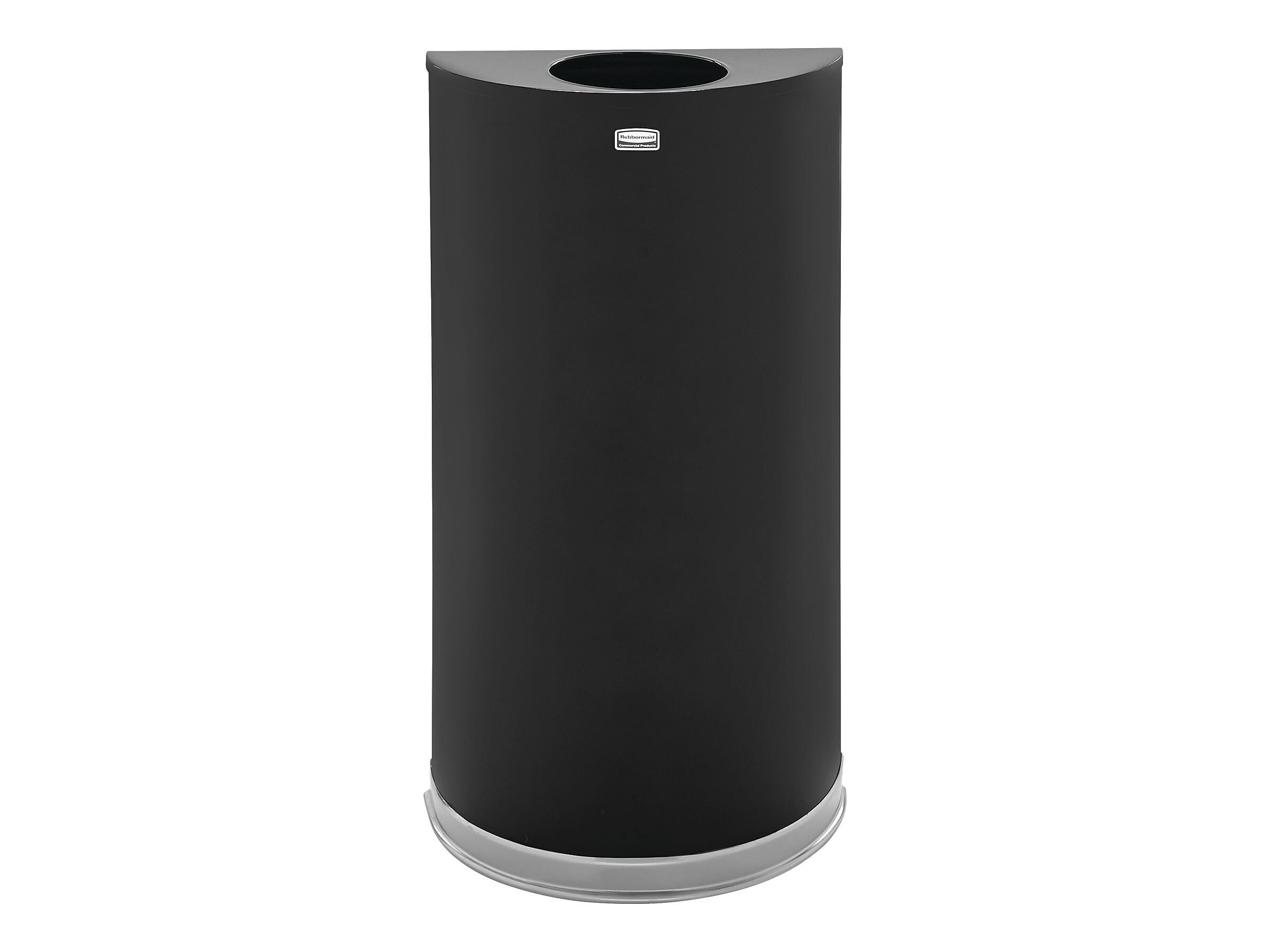 Rubbermaid Indoor Trash Can w/ No Lid, Black Steel, 12 Gal. (FGSO1220PLBK)