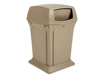 Rubbermaid Ranger Container Can w/Lid, Beige Polyethylene, 45 Gal. (FG917388BEIG)