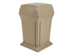 Rubbermaid Ranger Container Can w/Lid, Beige Polyethylene, 45 Gal. (FG917388BEIG)