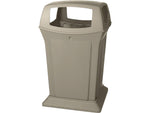 Rubbermaid Ranger Container Can w/Lid, Beige Polyethylene, 45 Gal. (FG917388BEIG)