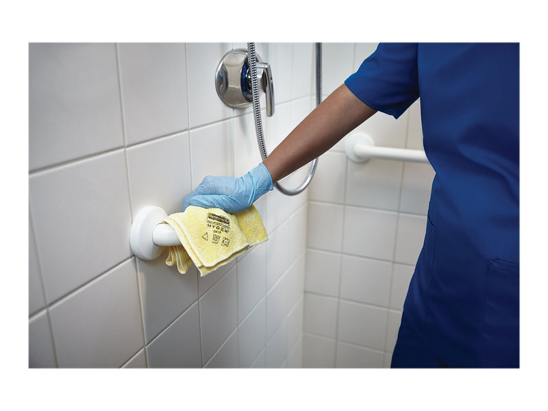 Rubbermaid HYGEN Microfiber Cleaning Cloths, 16" x 16", Yellow, 12 Cloths/Pack (FGQ61000YL00)