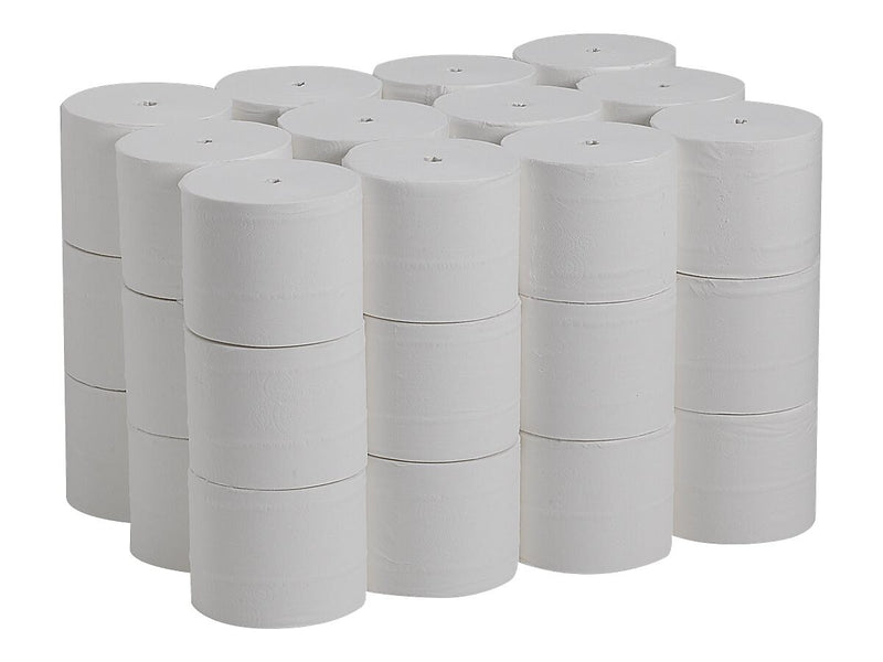 Angel Soft Professional Series Compact Recycled Coreless Toilet Paper, 2-Ply, White, 750 Sheets/Roll, 36 Rolls/Carton (19371)