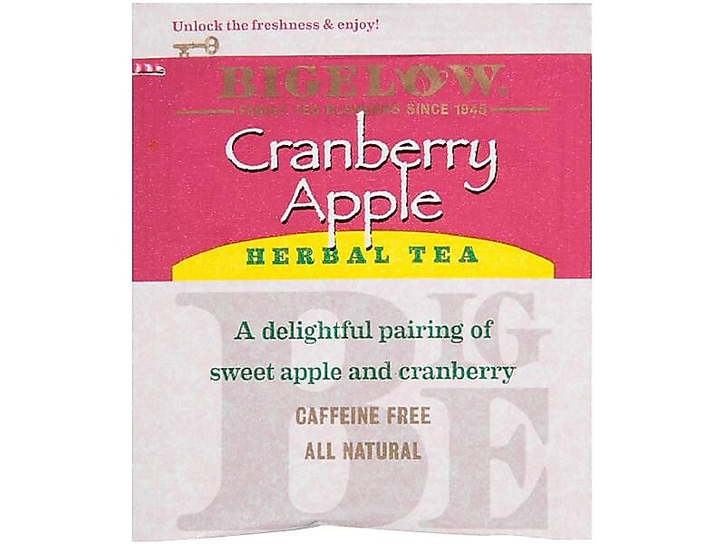 Bigelow Cranberry Apple Herbal Tea Bags, 28/Box (RCB004001)