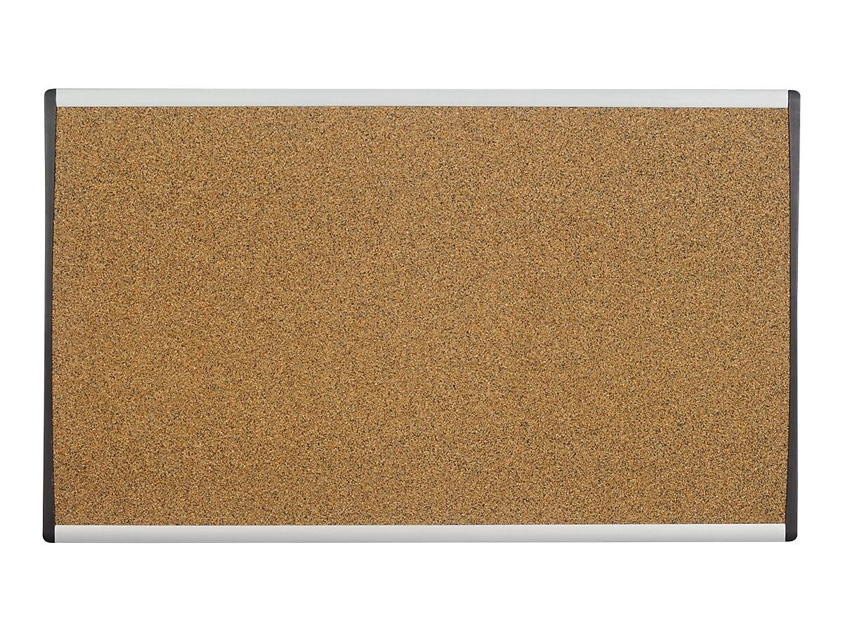 Quartet Arc Cubicle Cork Bulletin Board, Aluminum Frame, 18"H x 30"W (ARCB3018)