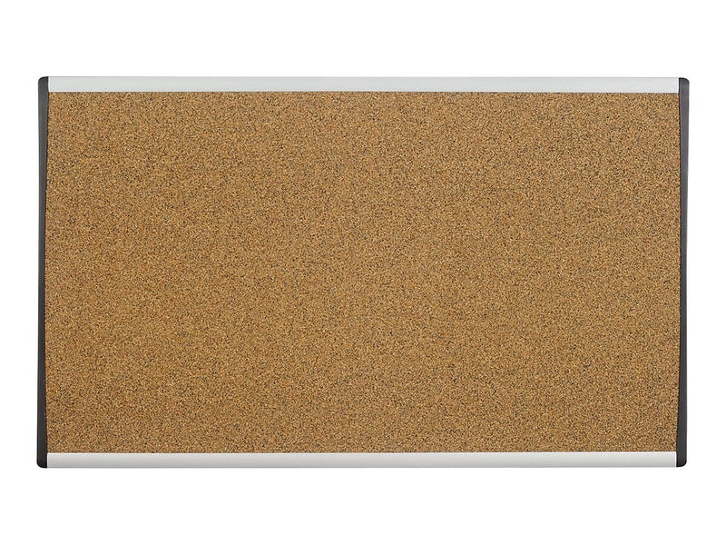 Quartet Arc Cubicle Cork Bulletin Board, Aluminum Frame, 18"H x 30"W (ARCB3018)
