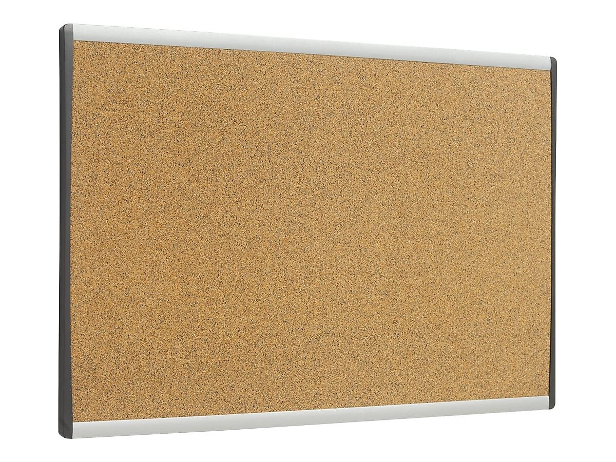 Quartet Arc Cubicle Cork Bulletin Board, Aluminum Frame, 18"H x 30"W (ARCB3018)