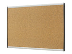 Quartet Arc Cubicle Cork Bulletin Board, Aluminum Frame, 18"H x 30"W (ARCB3018)