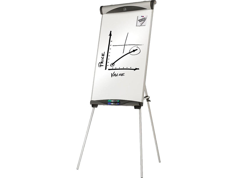 Quartet Euro Magnetic Easel, 73.5", Silver Metal (EU500E)