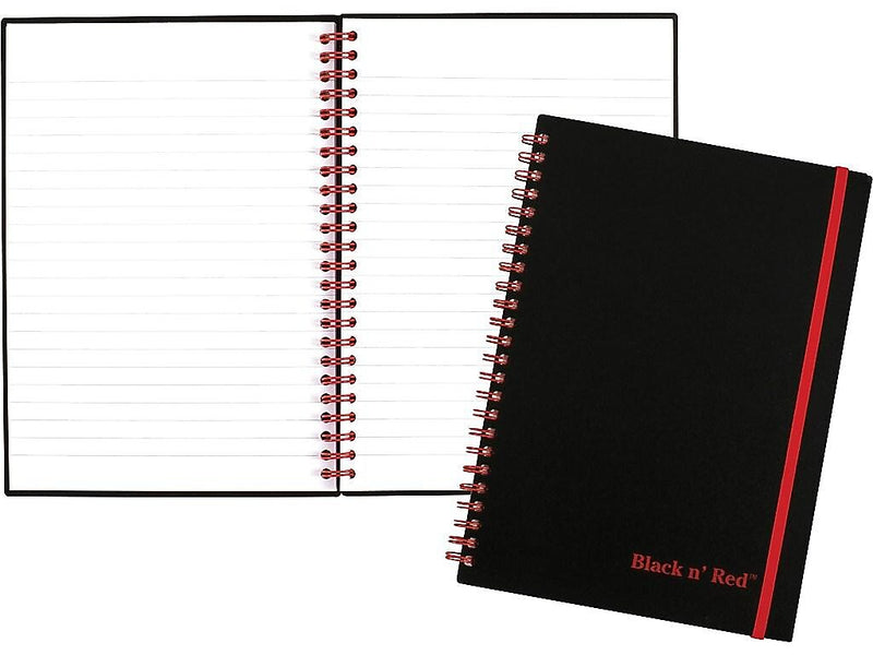 Black N' Red 1-Subject Professional Notebooks, 5.875" x 8.25", Wide Ruled, 70 Sheets, Black (JDK-C67009)