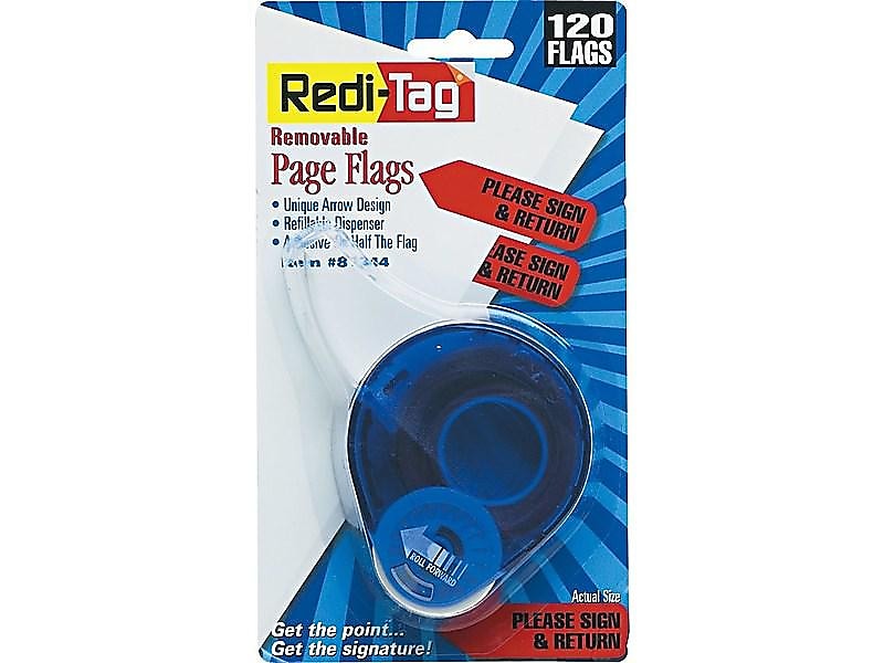 Redi-Tag Page Flags, Red, 1.88" Wide, 120/Pack (81344)