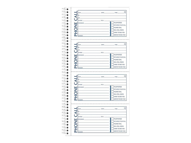 Adams Phone Message Pad, 5.5" x 11", Ruled, White, 100 Sheets/Pad (SC1154R)