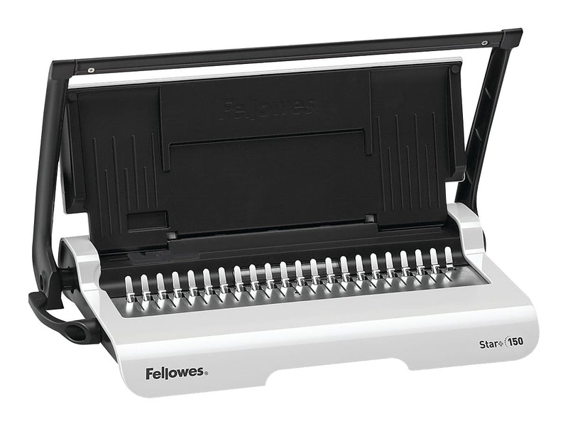 Fellowes Star+ Comb Binding Machine, 150 Sheet Capacity, White/Black (5006501)