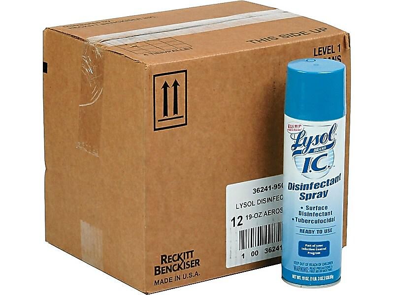 Lysol Brand III I.C. Multi-Surface Disinfectant Spray, Original Scent, 19 Oz., 12/Carton (95029)