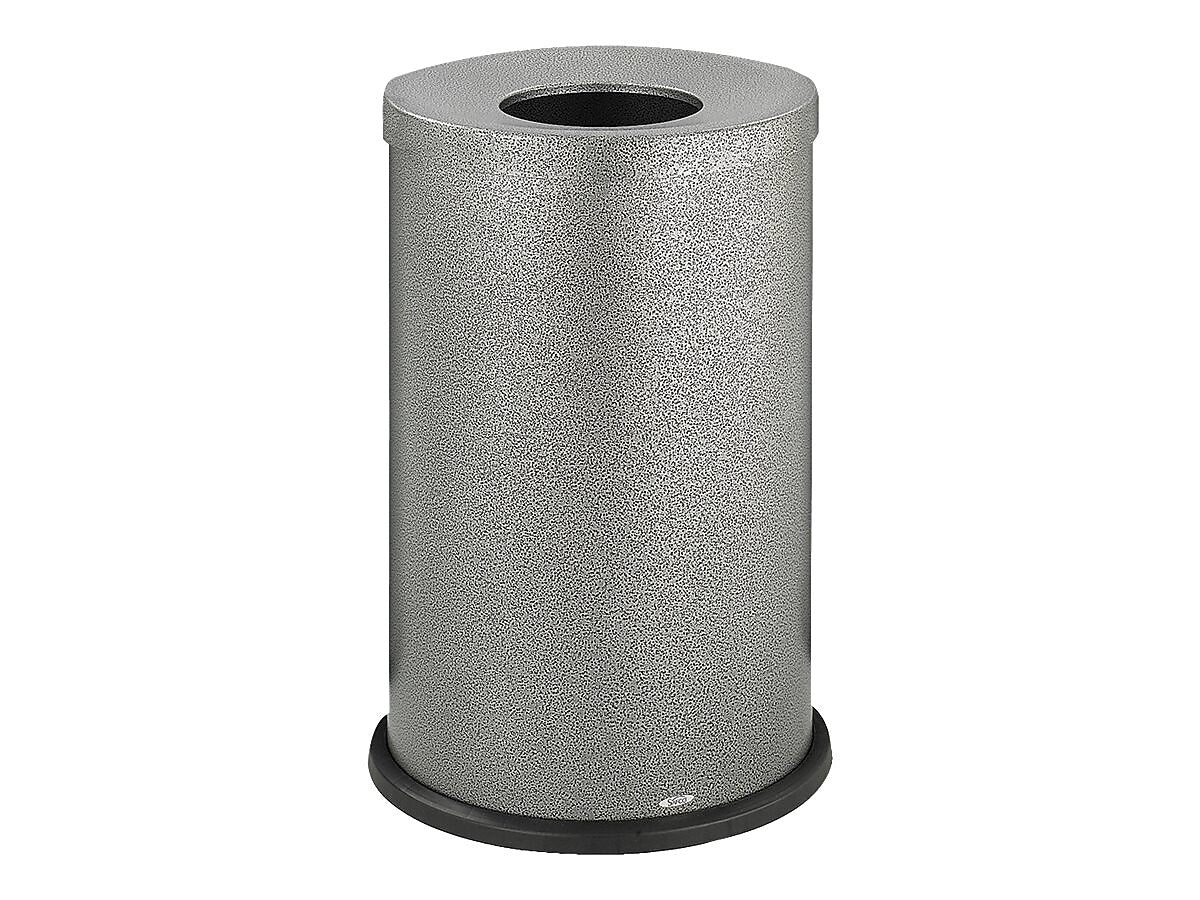 Safco Indoor Trash Can w/ no Lid, Black Speckle Steel, 35 Gal. (9677NC)