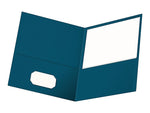 Oxford 2-Pocket Presentation Folders, Blue, 25/Box (OXF 57502)