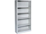 HON Brigade 5-Shelf 71"H Bookcase, Light Gray Steel (HS72ABCQ)