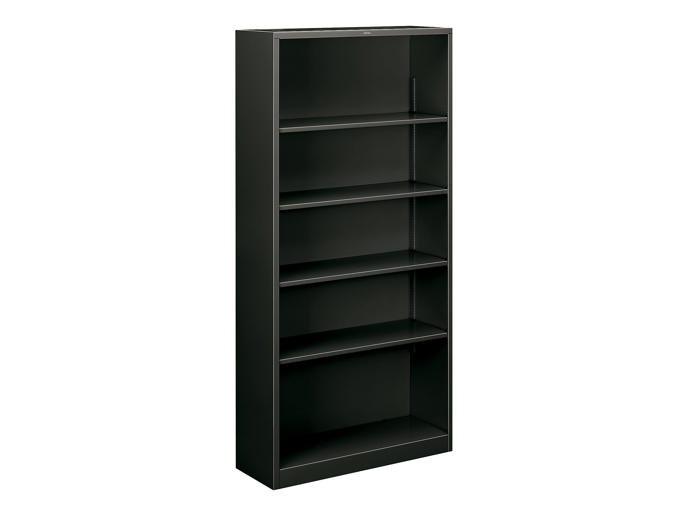 HON Brigade 71"H 5-Shelf Bookcase, Charcoal Metal (HS72ABCS)