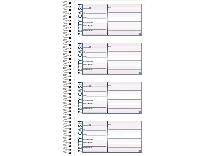 TOPS Petty Cash Receipt Book, 2.75"L x 5"W, 200/Pack (TOP4109)